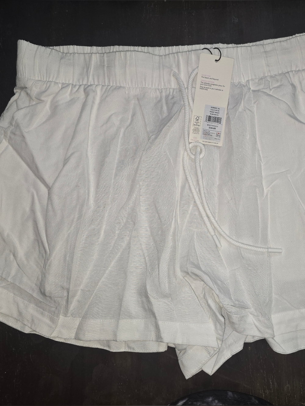 Alia White Lightweight‎ Swim Coverup Shorts